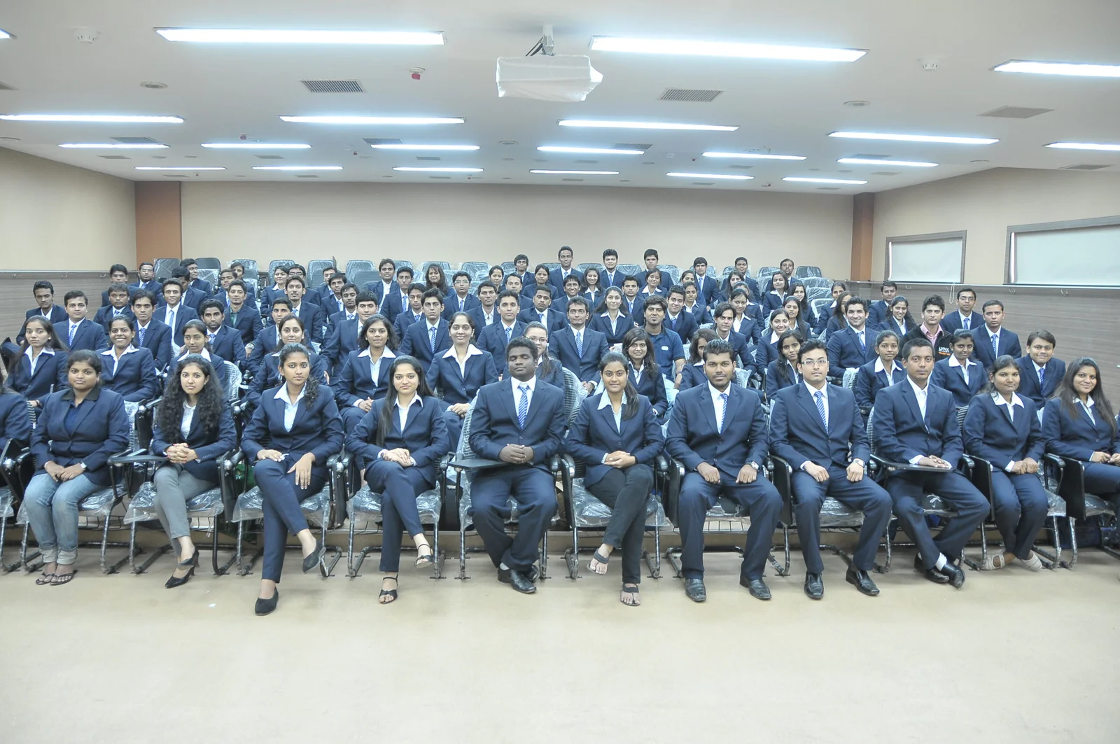MMS Students with formal suit in blue at SRBS