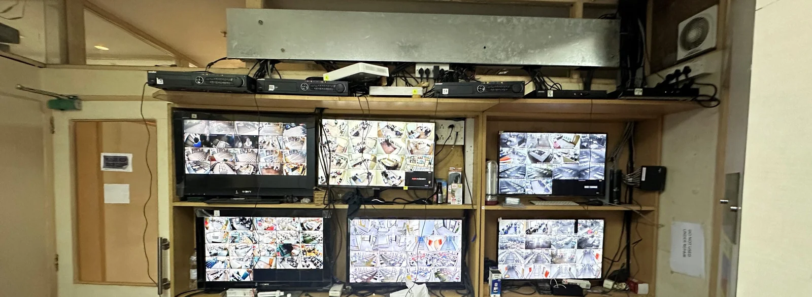 CCTV Screens monitoring room SRBS